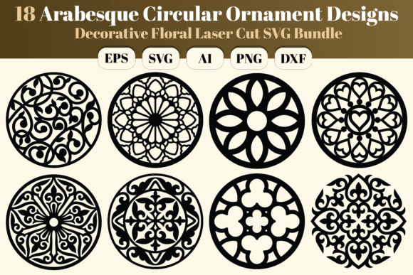 Arabesque Circular Ornament Decorative