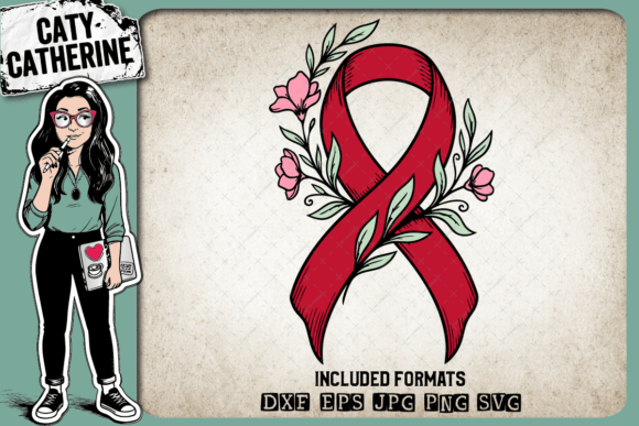 Blood Cancer Awareness Ribbon Floral
