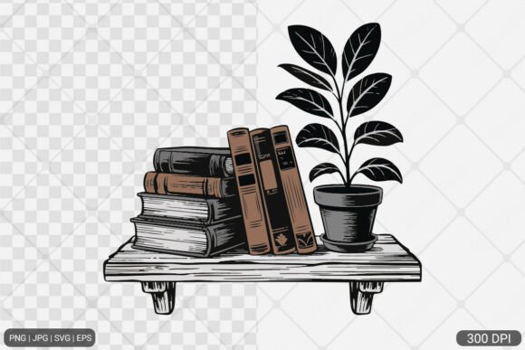 Floral Book PNG SVG Book with Flowers