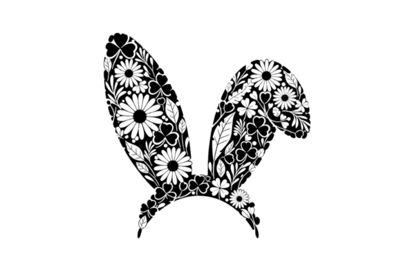 Floral Bunny Ears SVG Clipart Review