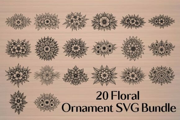 Floral Frame Bouquet SVG Bundle