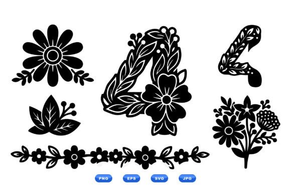 Floral Number Four SVG Kit Review