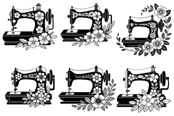 Floral Sewing Machine SVG Bundle – Vinta