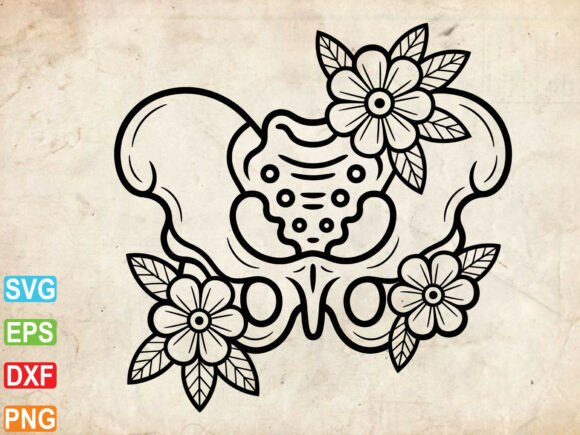 Floral Skeleton Anatomy SVG