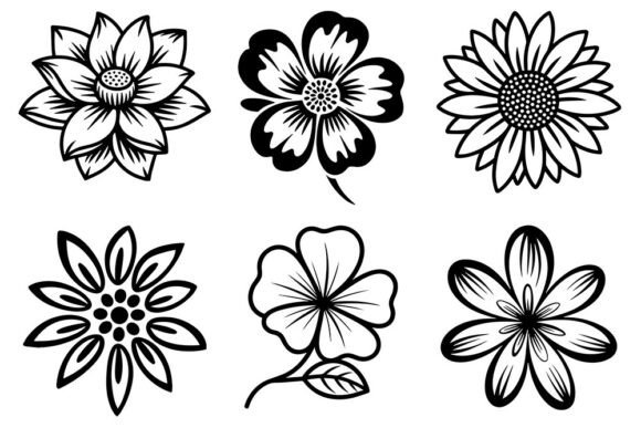 Flower SVG Bundle 06 Floral Cut File
