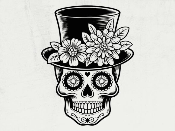 Sugar Skull SVG: Floral Embroidery Design Review